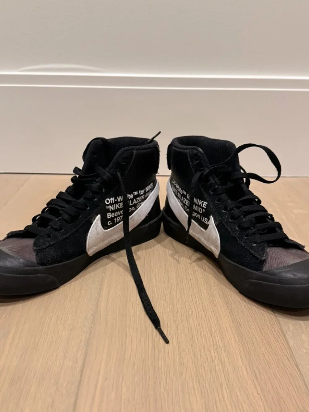 Off-White x Nike Blazer Mid Grim Reaper Sneakers, Black